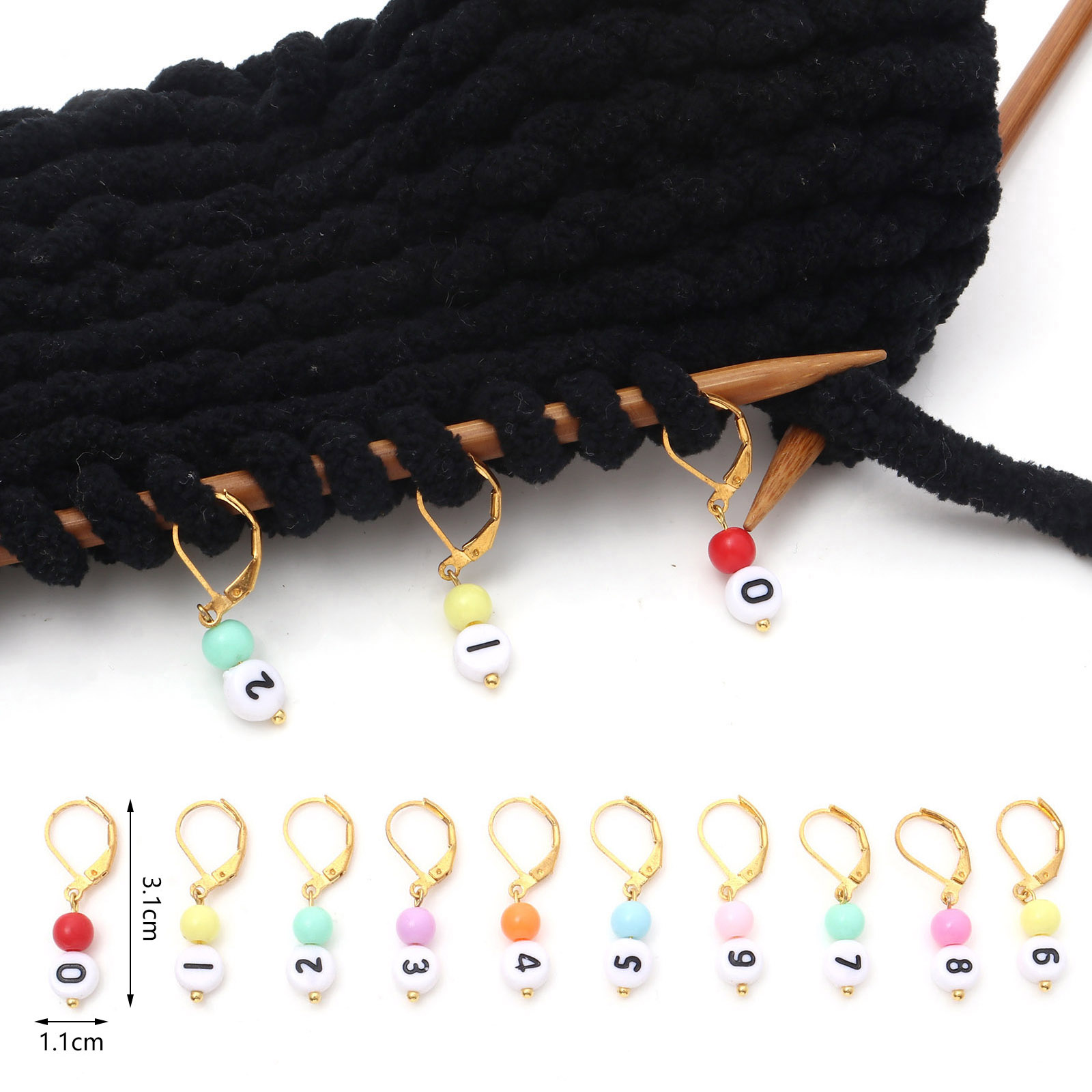 Stitch Marker Ring - 1 Set ( 10 PCs/Set) Copper