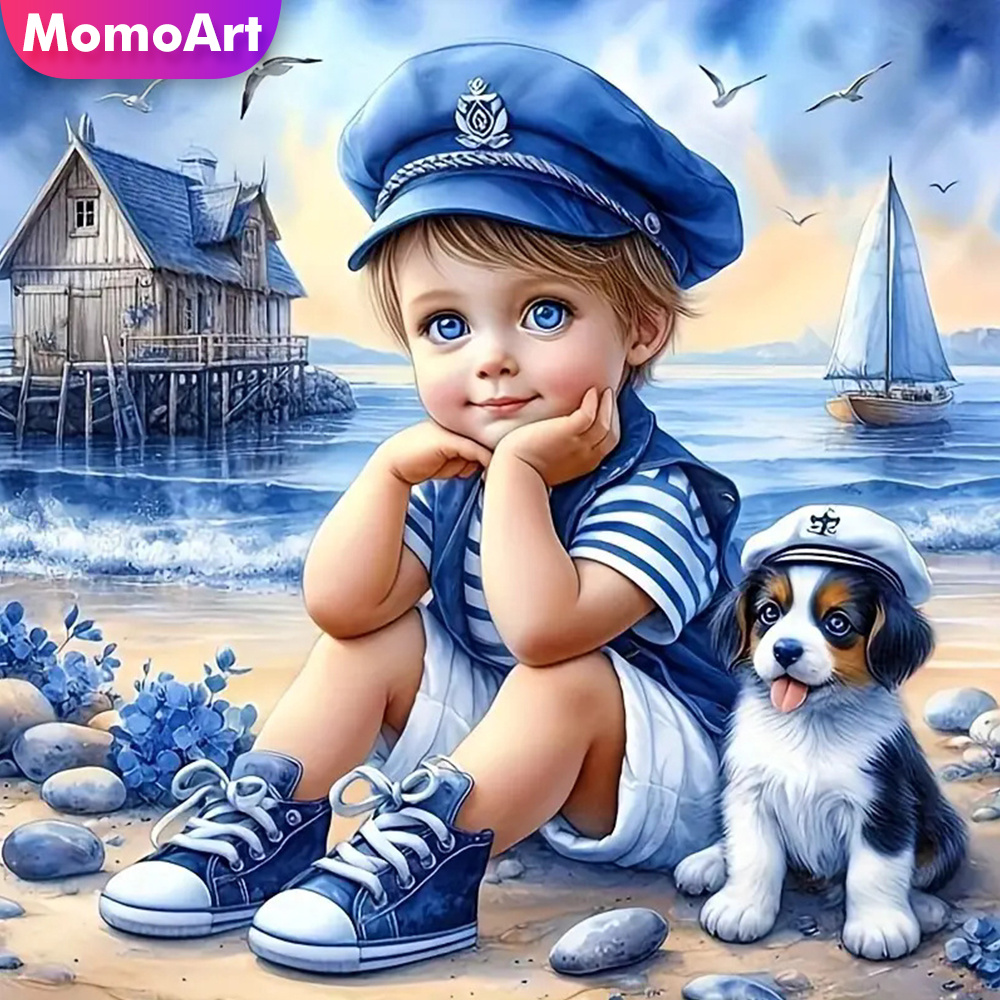 Embroidery Garments - Momoart Full Diamond Painting Kid Boy