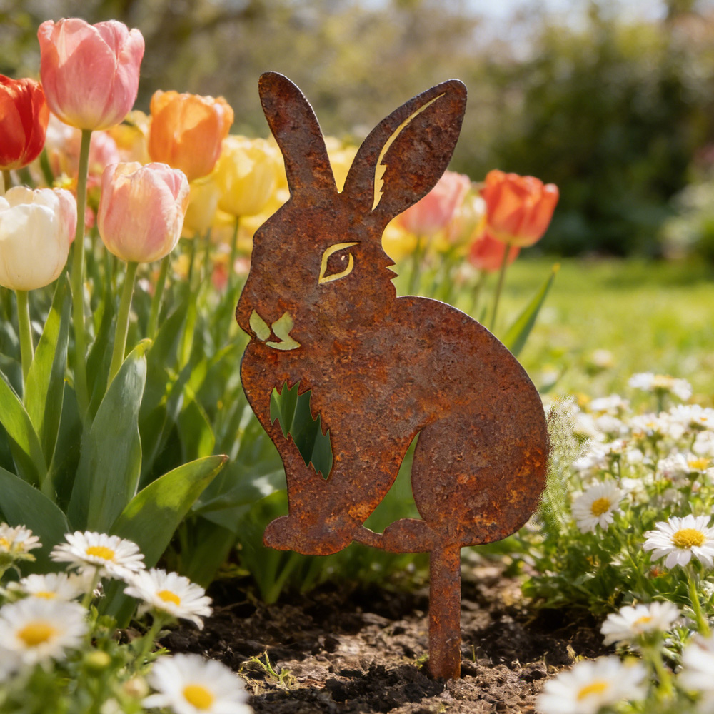 Embroidery Garden - Easter Bunny Metal Art Decor Garden