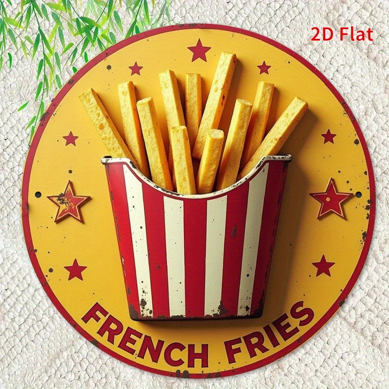 Embroidery Garden - 2D Flat, 1pc Retro French Fries