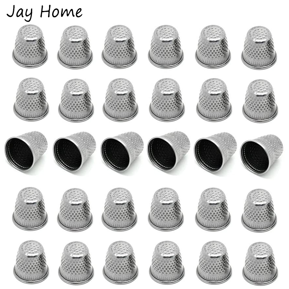Embroidery Quilt Cover - 5/10Pcs Silver Sewing Thimbles Metal Fingertip
