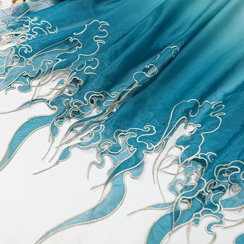 Embroidery Design - Chinese Style Embroidery Lotus Leaf Gradient