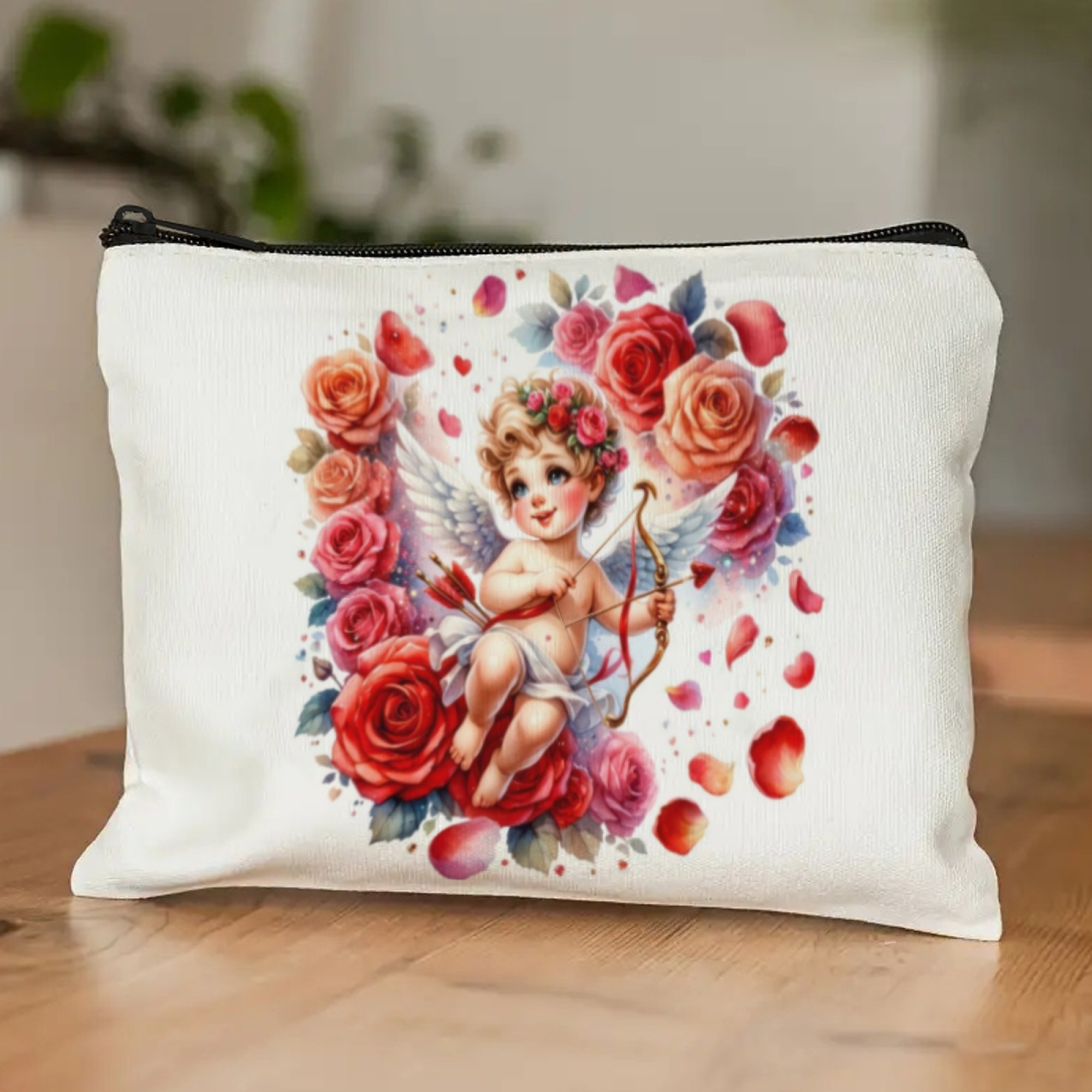 Embroidery Design Love - Romantic Love Theme Cosmetic Bag Cupid