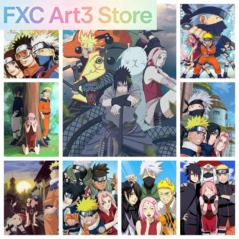 Embroidery Class - Frameless 1pc Naruto Class Seven New