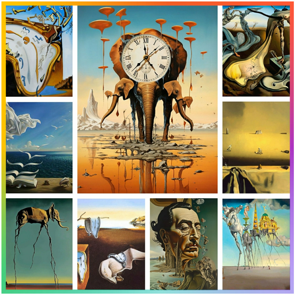 Embroidery Roll Pattern - Surrealism Famous Artwork By Salvador Dali