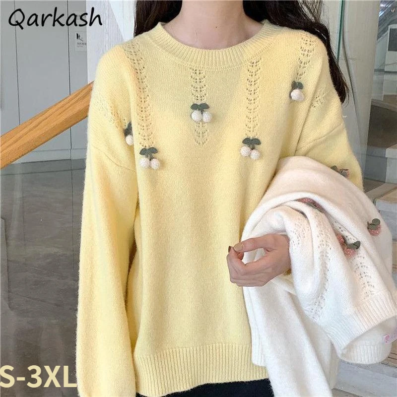 Embroidery Design Love - Pullovers Women Embroidery Sweet Autumn Design