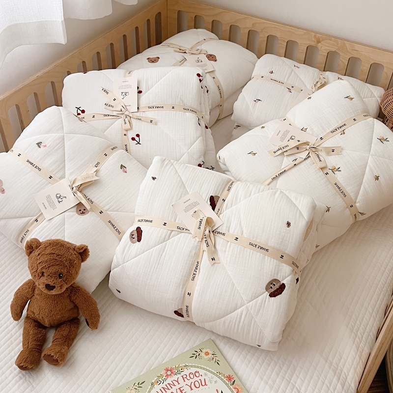 Embroidery Quilt Cover - Baby Winter Quilt Kids Cotton Muslin