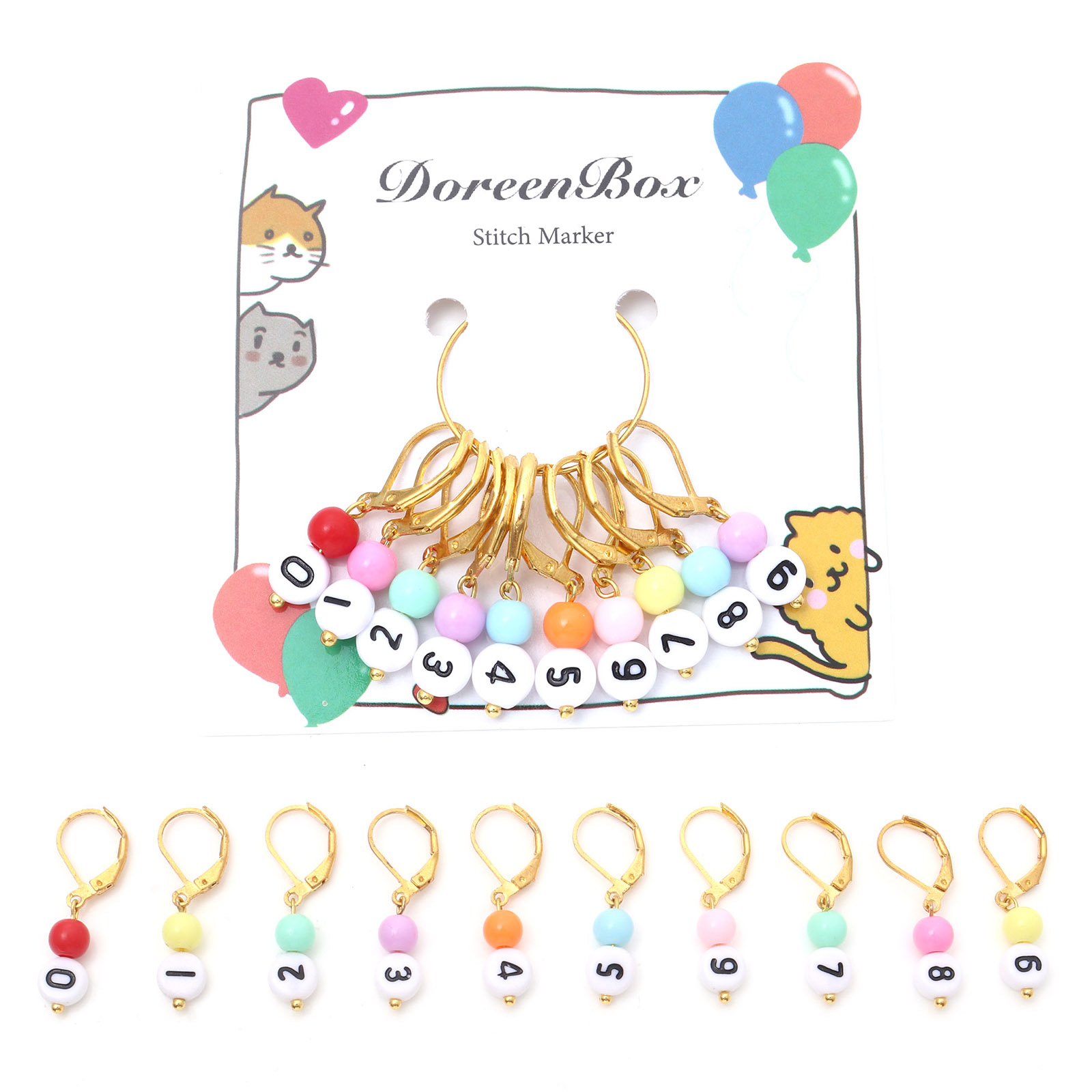 1 Set ( 10 PCs/Set) Copper & A - огляд і ціна Stitch Marker Ring