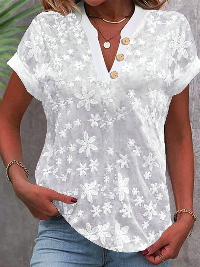 Summer Women White Floral Embr - огляд і ціна Embroidery Class