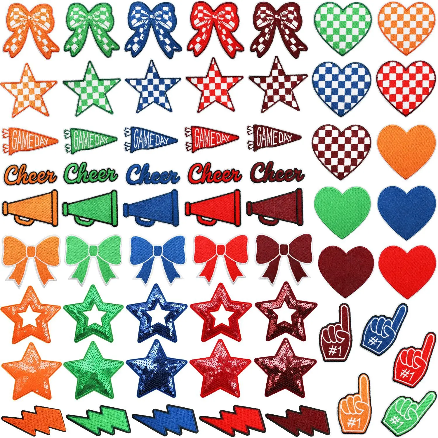1PCS Tricolor Love Star Embroi - огляд і ціна Embroidery Design Love