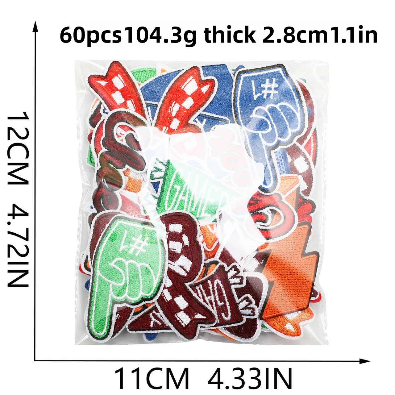 1PCS Tricolor Love Star Embroi - огляд і ціна Embroidery Design Love