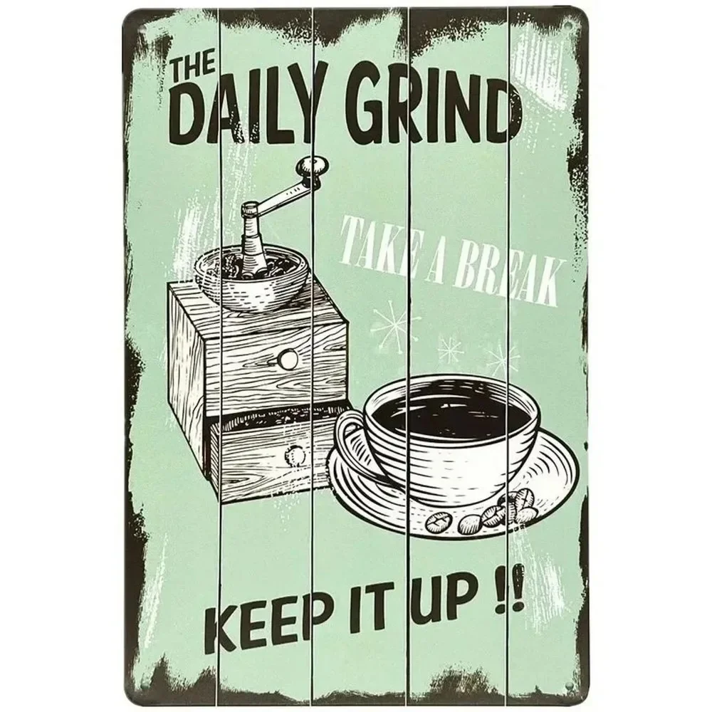 Plaque Metal Signs Drink Coffe - огляд і ціна Embroidery Garden