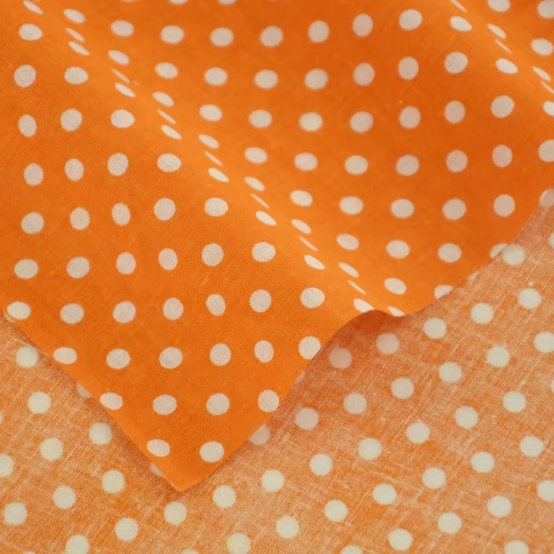 50X150CM White Orange Polka Do - огляд і ціна Embroidery Garments