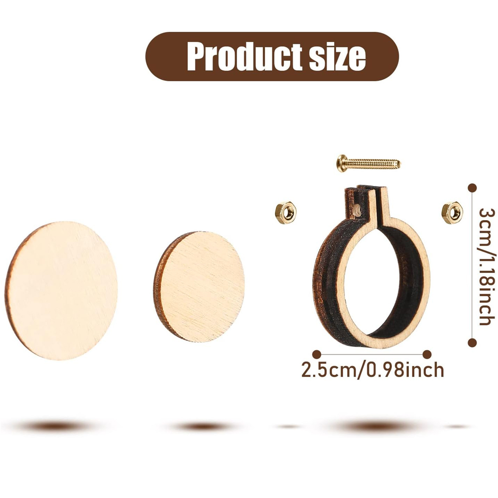 10Pcs/Set Wooden Mini Embroide - огляд і ціна Stitch Marker Ring