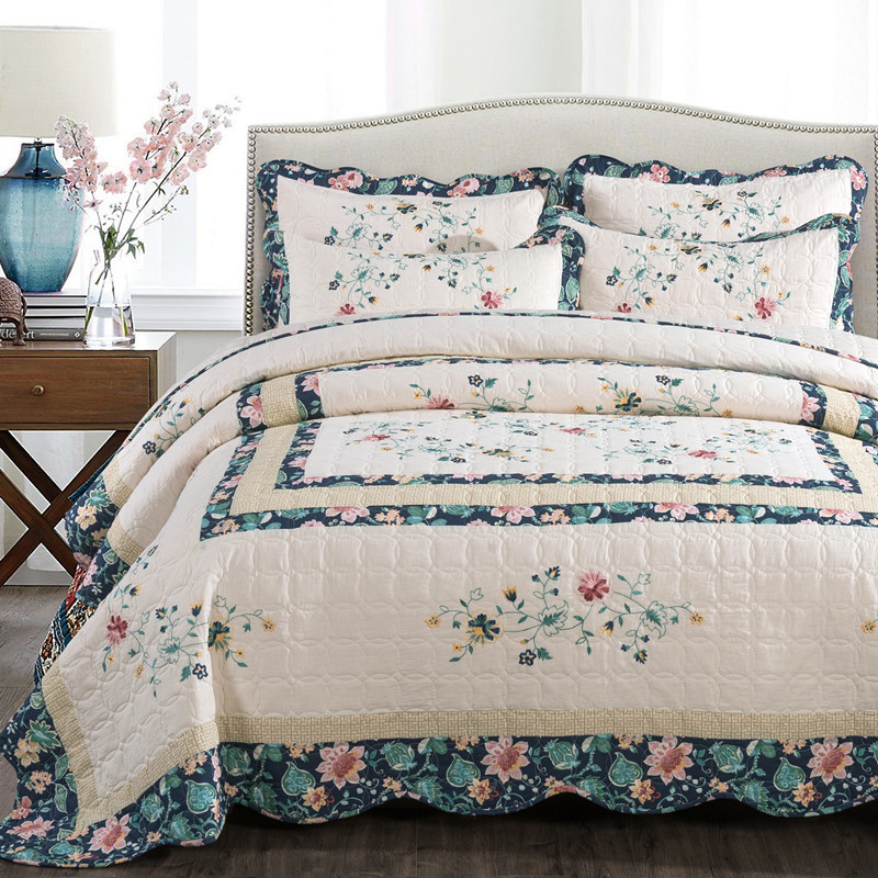 Floral Cotton Quilt Set, Quilt - огляд і ціна Embroidery Quilt Cover