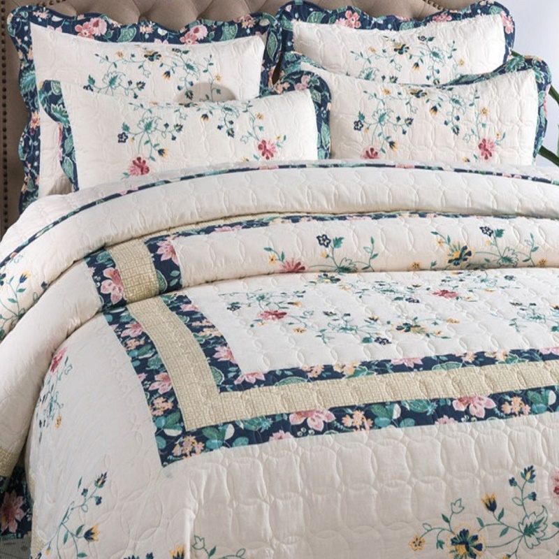 Floral Cotton Quilt Set, Quilt - огляд і ціна Embroidery Quilt Cover
