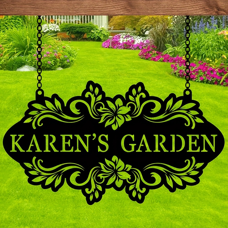 Custom Metal Art Sign with Nam - огляд і ціна Embroidery Garden