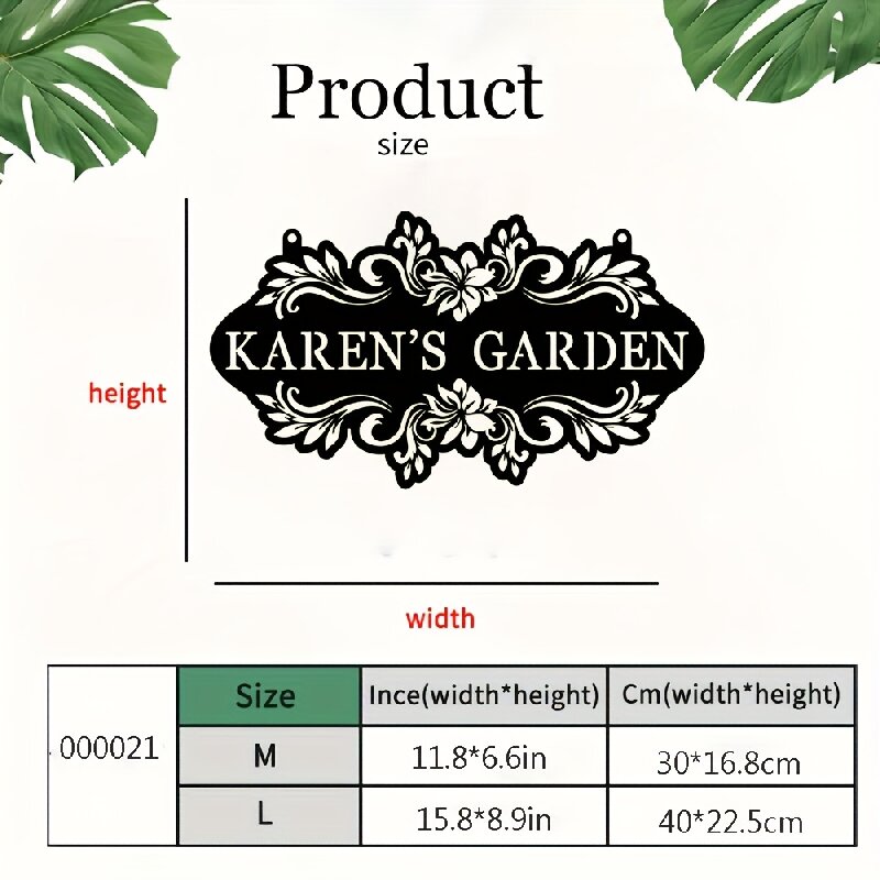 Custom Metal Art Sign with Nam - огляд і ціна Embroidery Garden