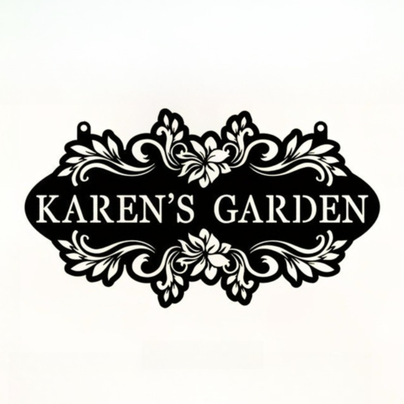 Custom Metal Art Sign with Nam - огляд і ціна Embroidery Garden