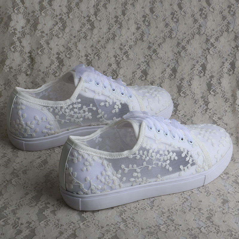 Wedopus White Sneakers for Wom - огляд і ціна Embroidery White