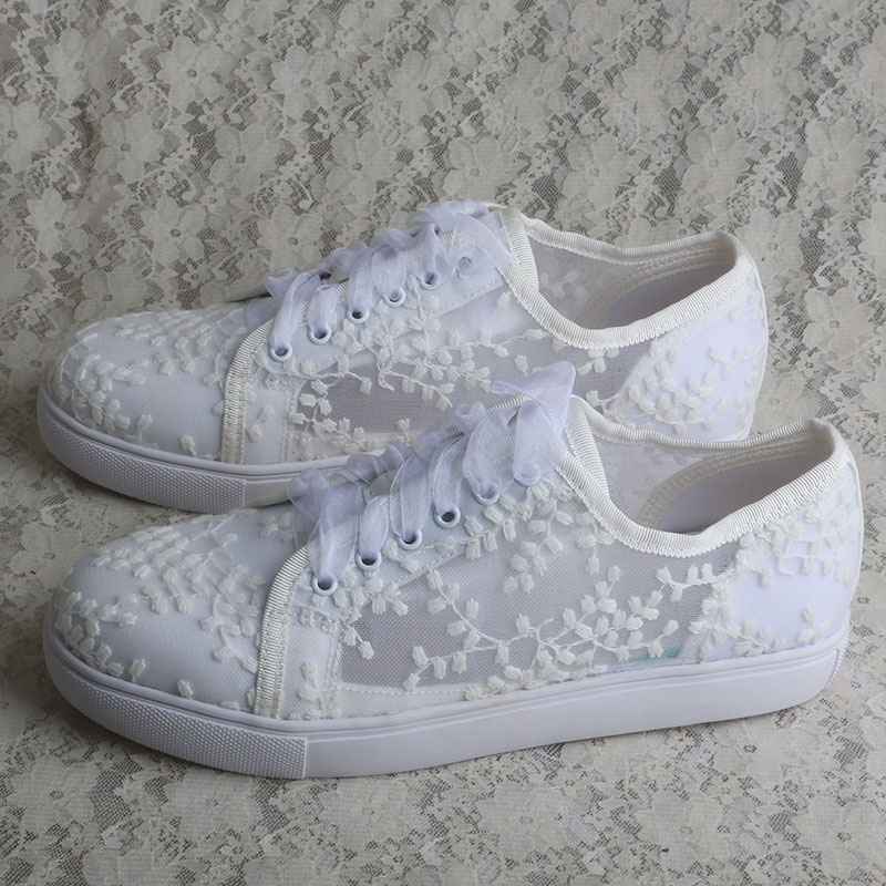 Wedopus White Sneakers for Wom - огляд і ціна Embroidery White