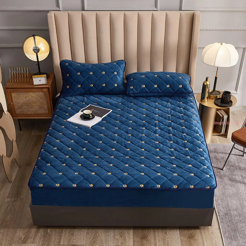 Embroidery Mattress Cover Thic - огляд і ціна Embroidery Quilt Cover