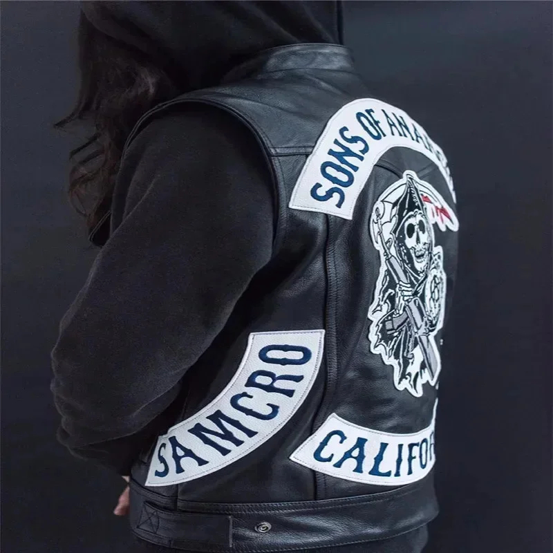 ABC123Leather Men Motorcycle C - огляд і ціна Embroidery Youtube