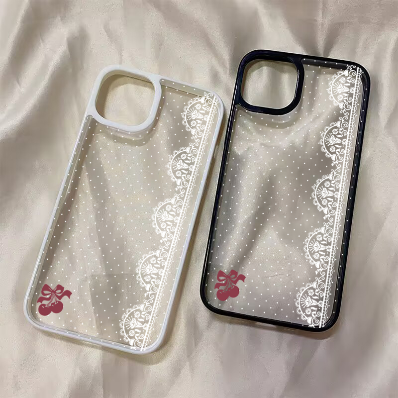Cute Cherry Bow White Lace Pol - огляд і ціна Embroidery White