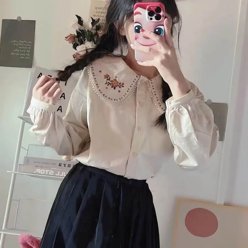 Shirts Women Japan Style Embro - огляд і ціна Embroidery Design Love