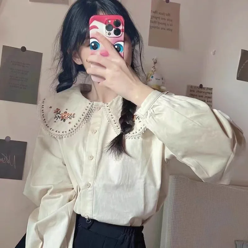 Shirts Women Japan Style Embro - огляд і ціна Embroidery Design Love