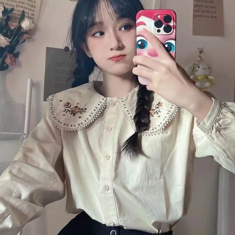 Shirts Women Japan Style Embro - огляд і ціна Embroidery Design Love