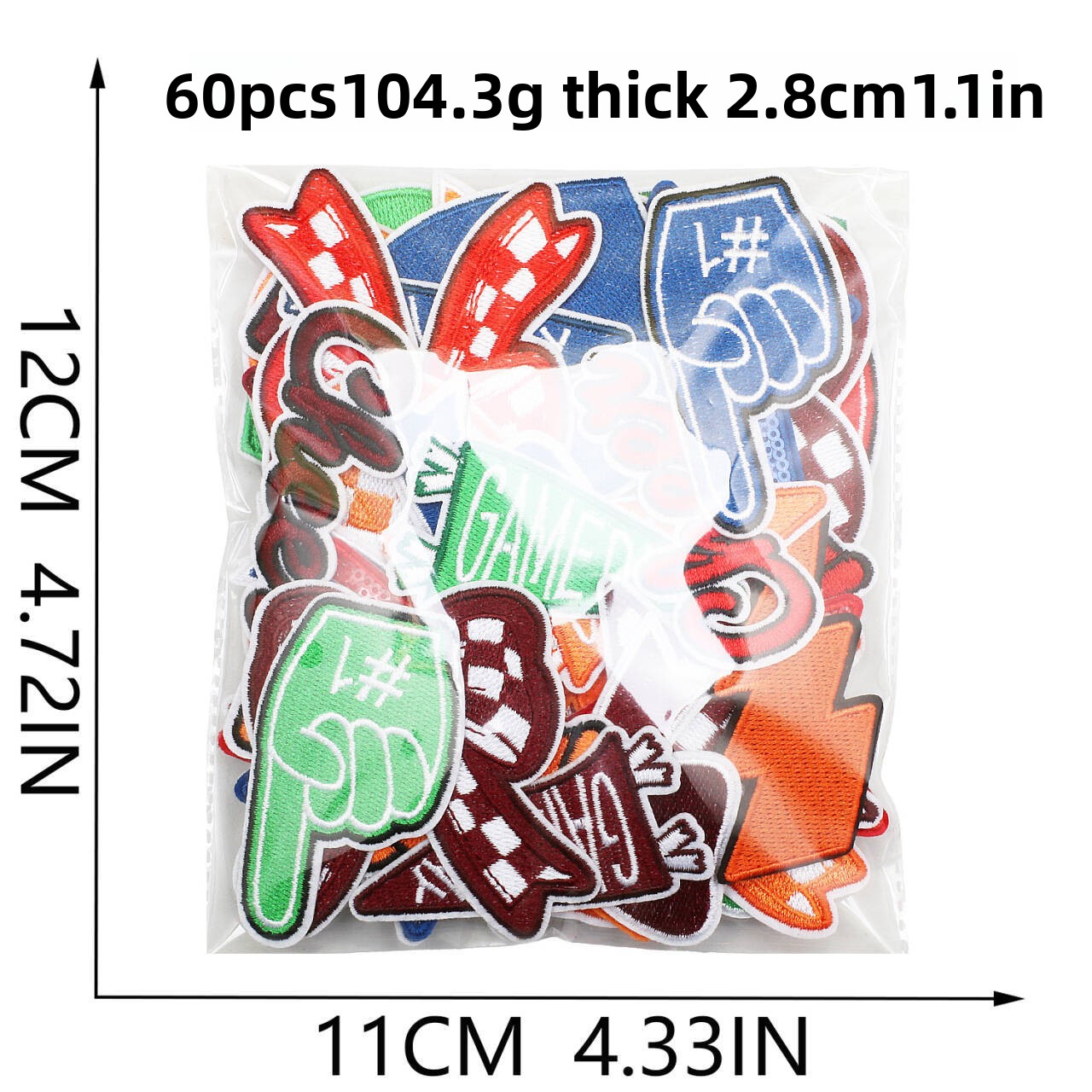1PCS Red Blue Green Element Lo - огляд і ціна Embroidery Design Love