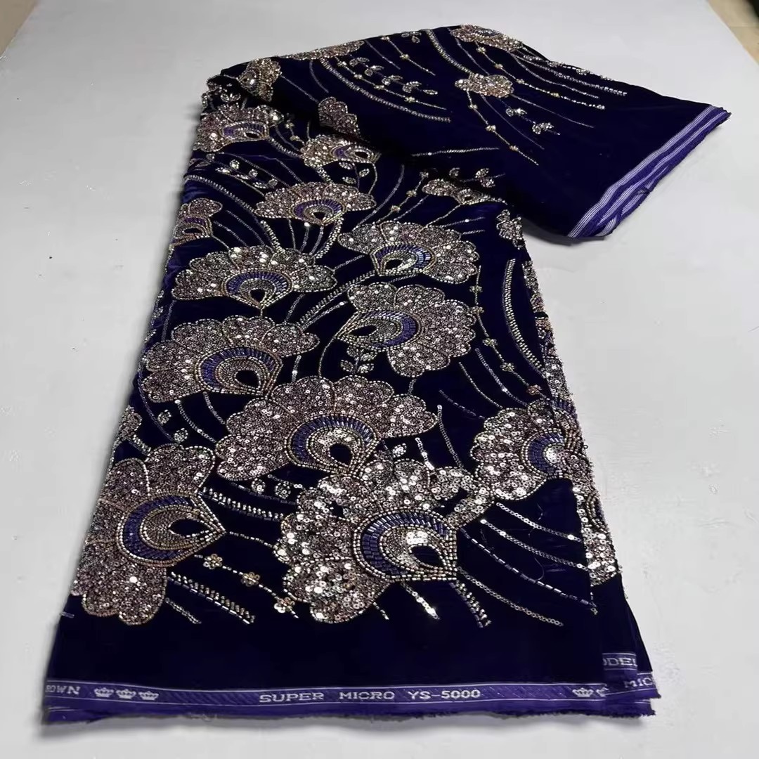 5yard New velvet tela Sequin b - огляд і ціна Embroidery Youtube