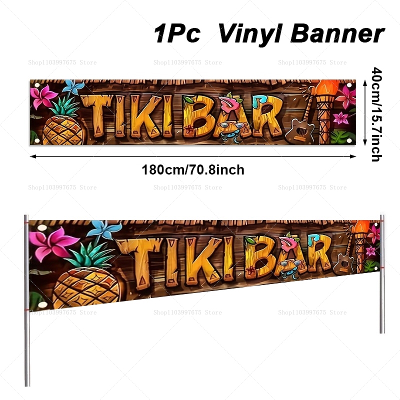 Tiki Bar Banner Tropical Hawai - огляд і ціна Embroidery Garden