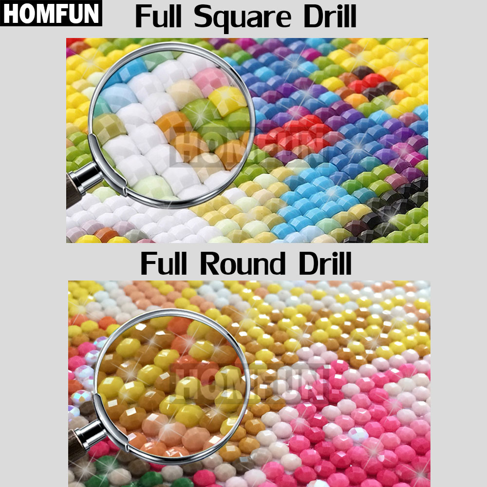 HOMFUN Full Diamond Embroidery - огляд і ціна Embroidery Roll Pattern